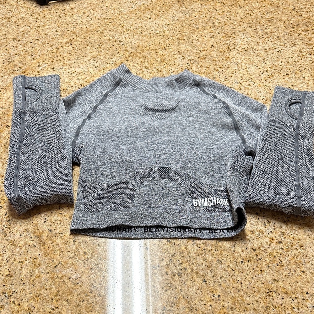 Gymshark Heather Gray Long Sleeve Top